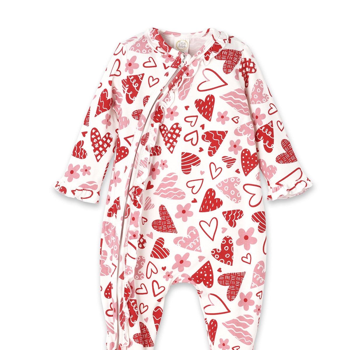 Valentine's Day Baby Bamboo Zipper Romper - Mommy & Me
