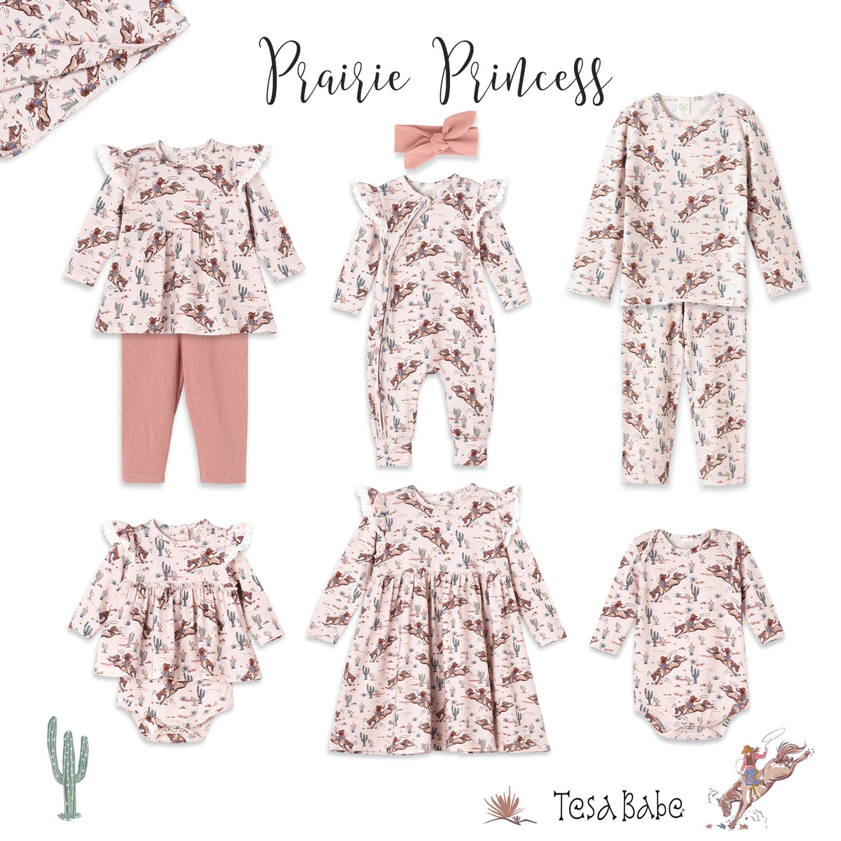 Prairie Princess Baby Girl's Western Bamboo Top & Legging