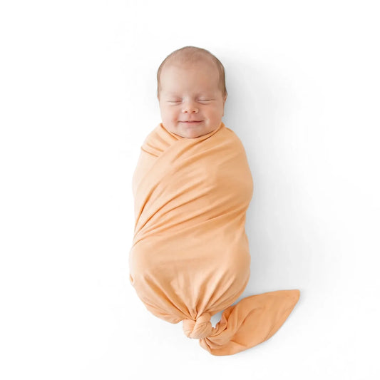 Bamboo Swaddle Blankets in Peach Fuzz