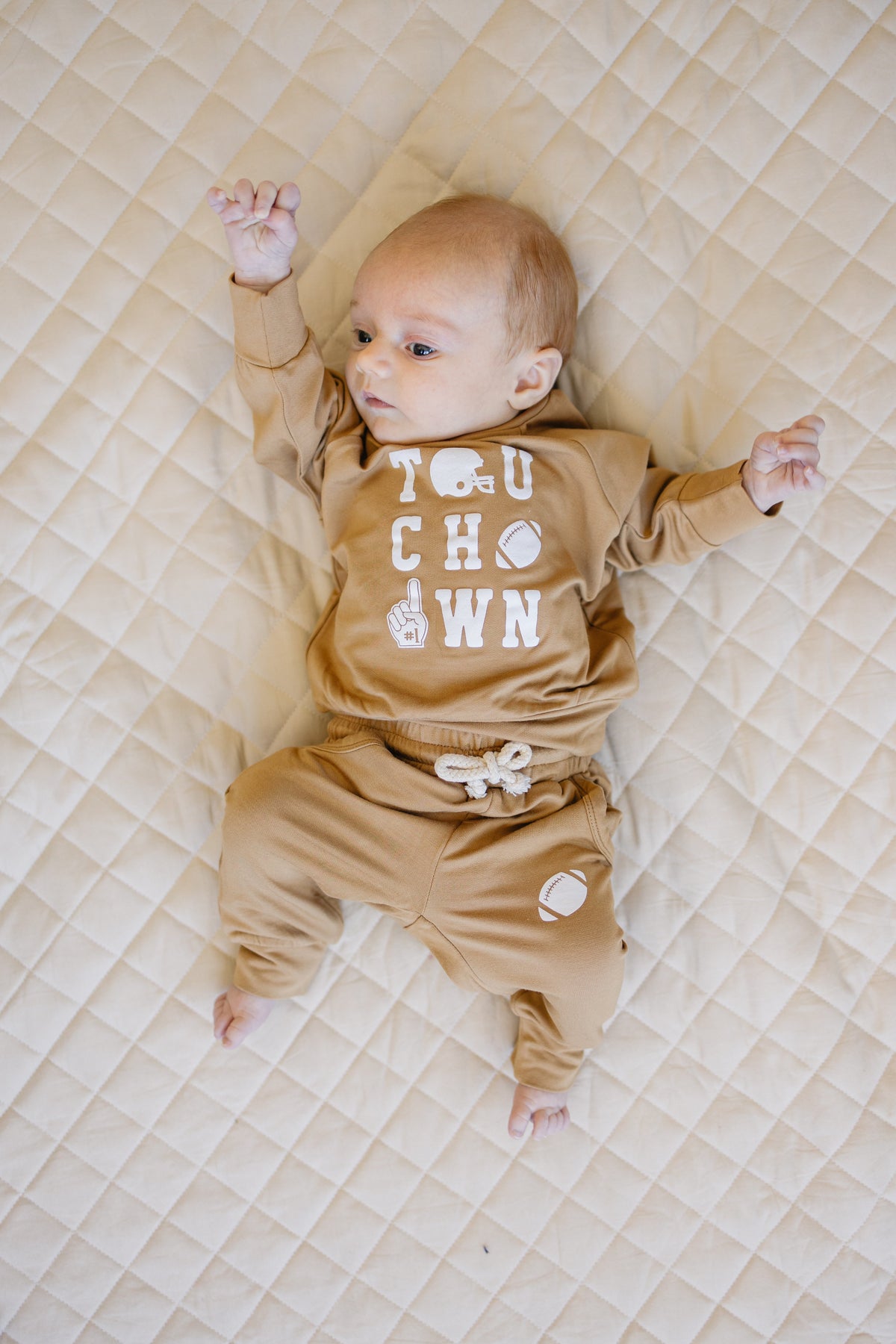Touchdown Football Bamboo Crewneck & Jogger Set *2T-5T left