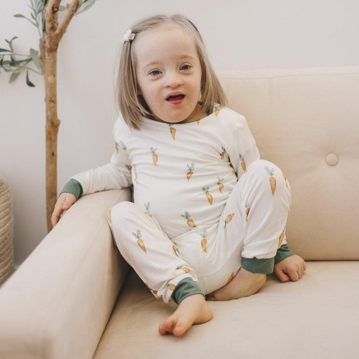 Keep Calm and Carrot On 2pc Bamboo Pajamas
