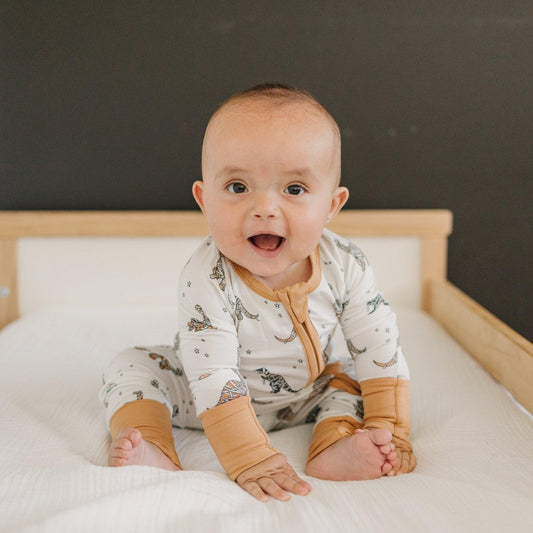 Mummy-Saurus Rex Bamboo Zippy Romper *Newborn & 0-3 months only