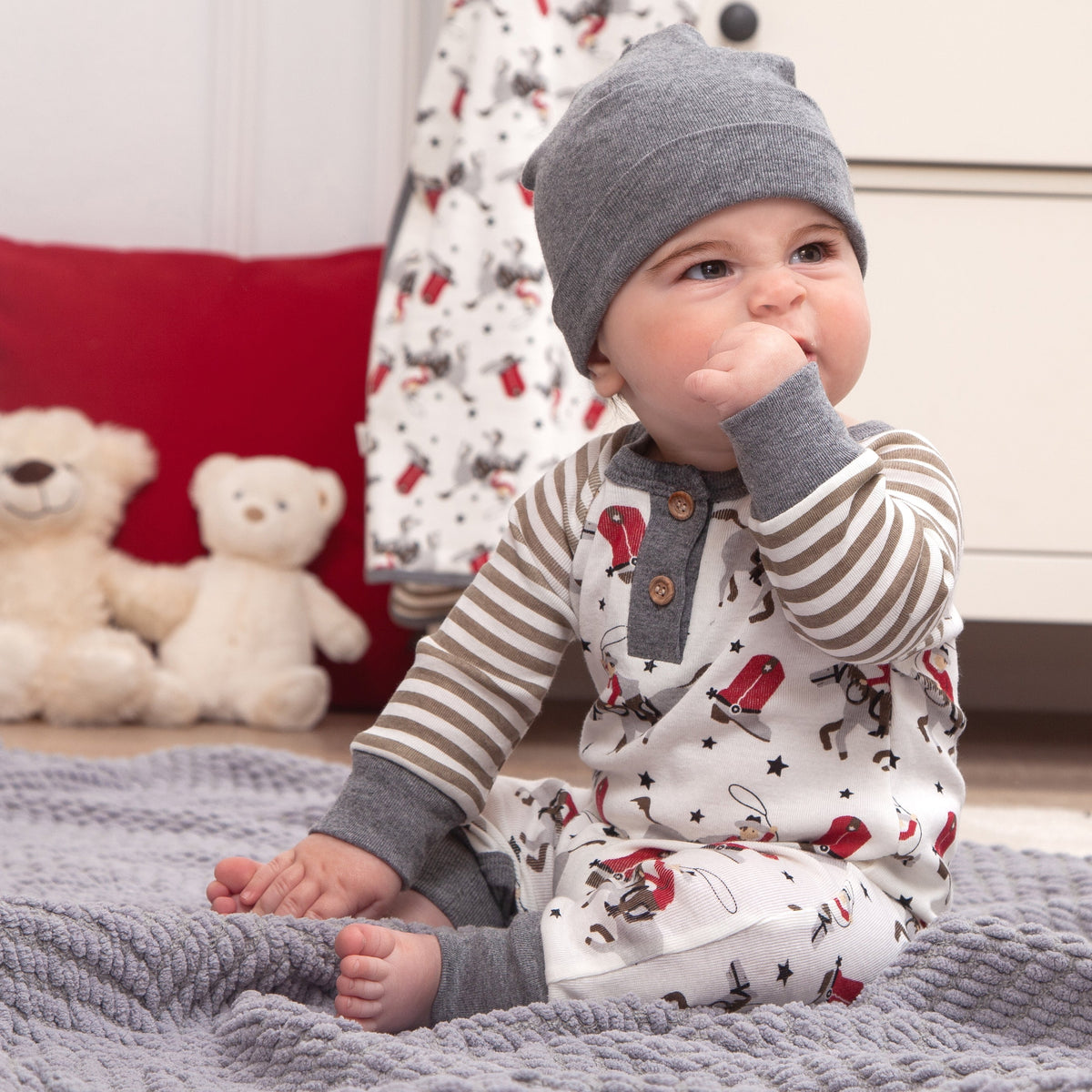 Baby Boy's Ride 'Em Cowboy Bamboo Romper