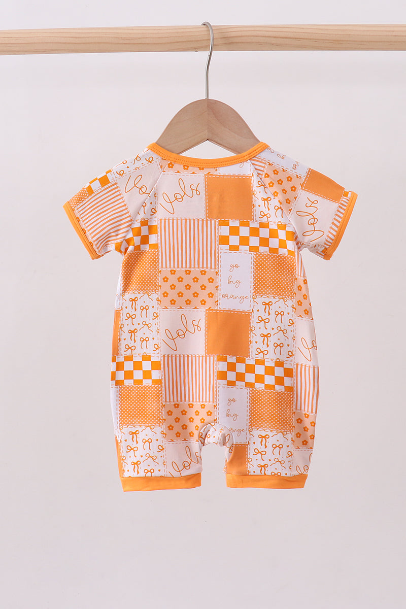 Tennessee floral checkered bamboo romper