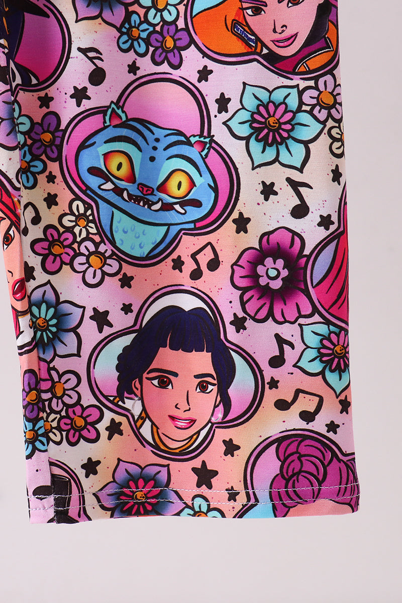 Purple character bamboo jumpsuit