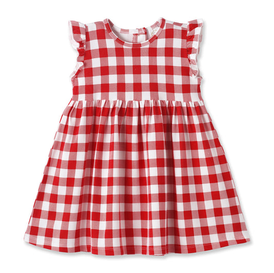 Picnic Plaid Soft Bamboo Summer Dress for Girls