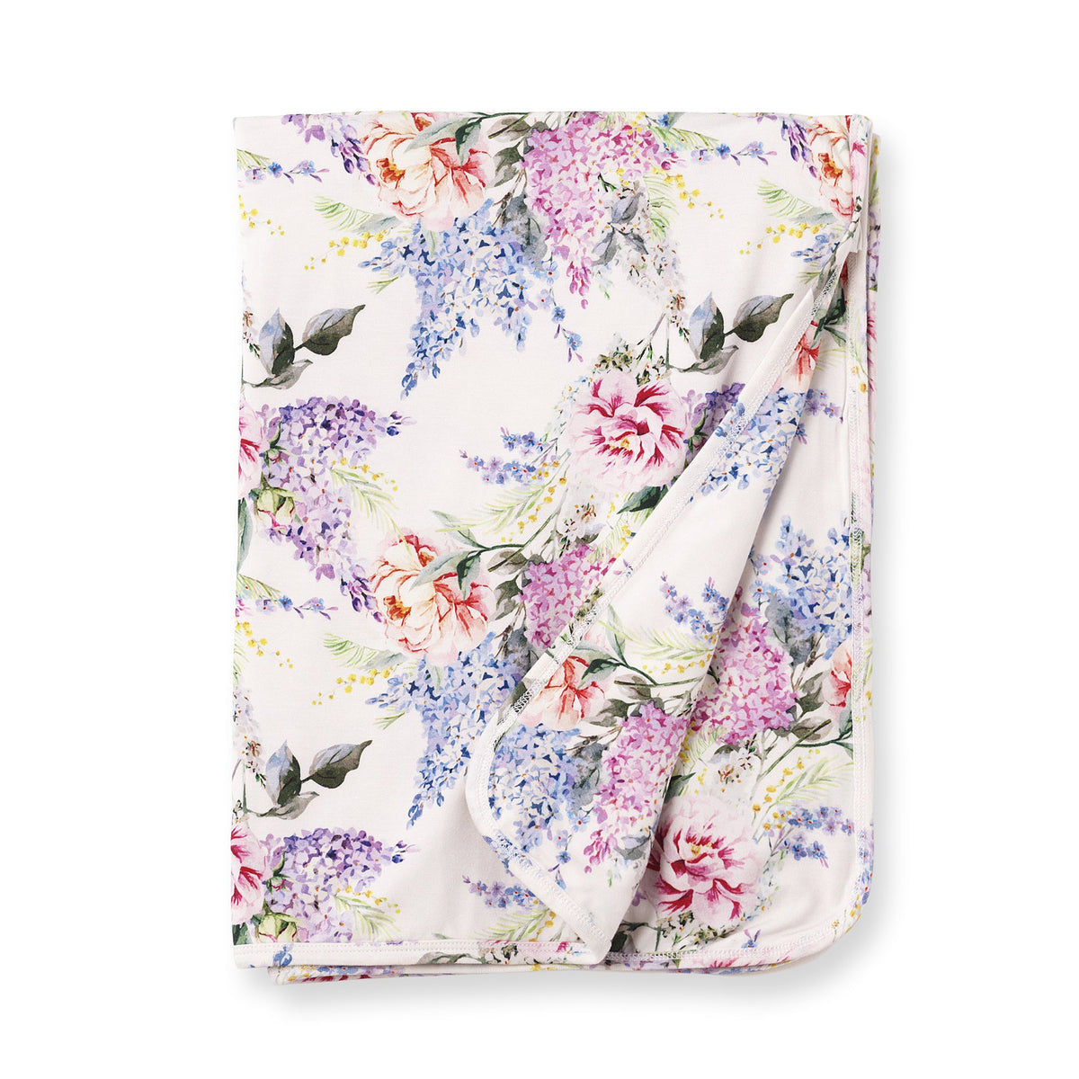 Dream Blossom Soft Bamboo Stroller Blanket with Floral Print