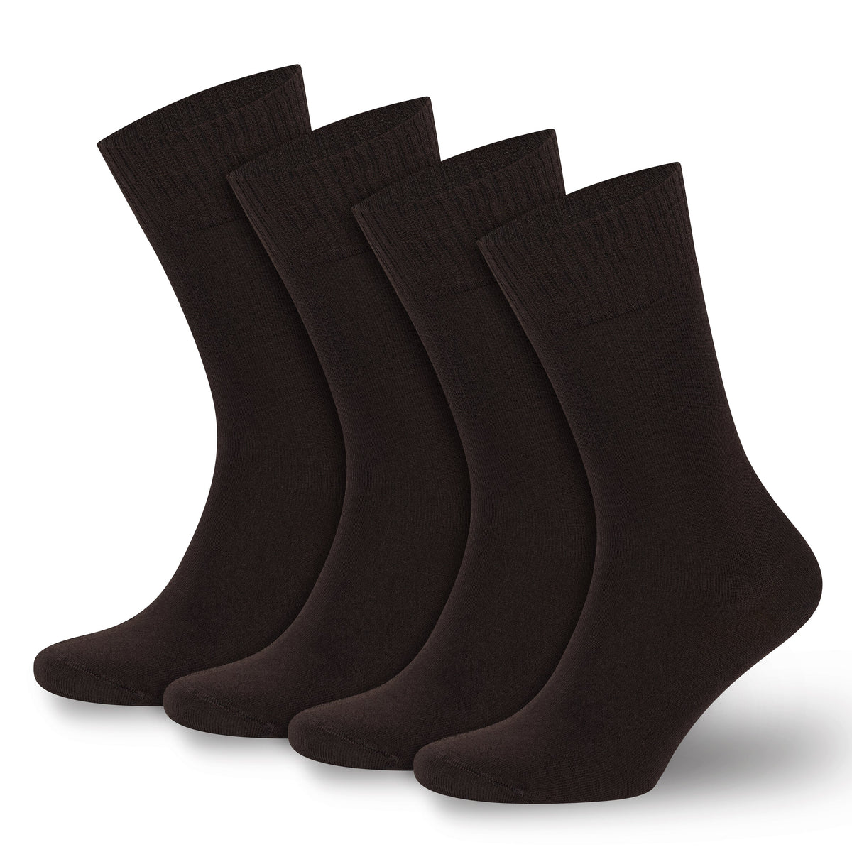 Men’s & Women’s Bamboo Diabetic Crew Socks 4-Pack