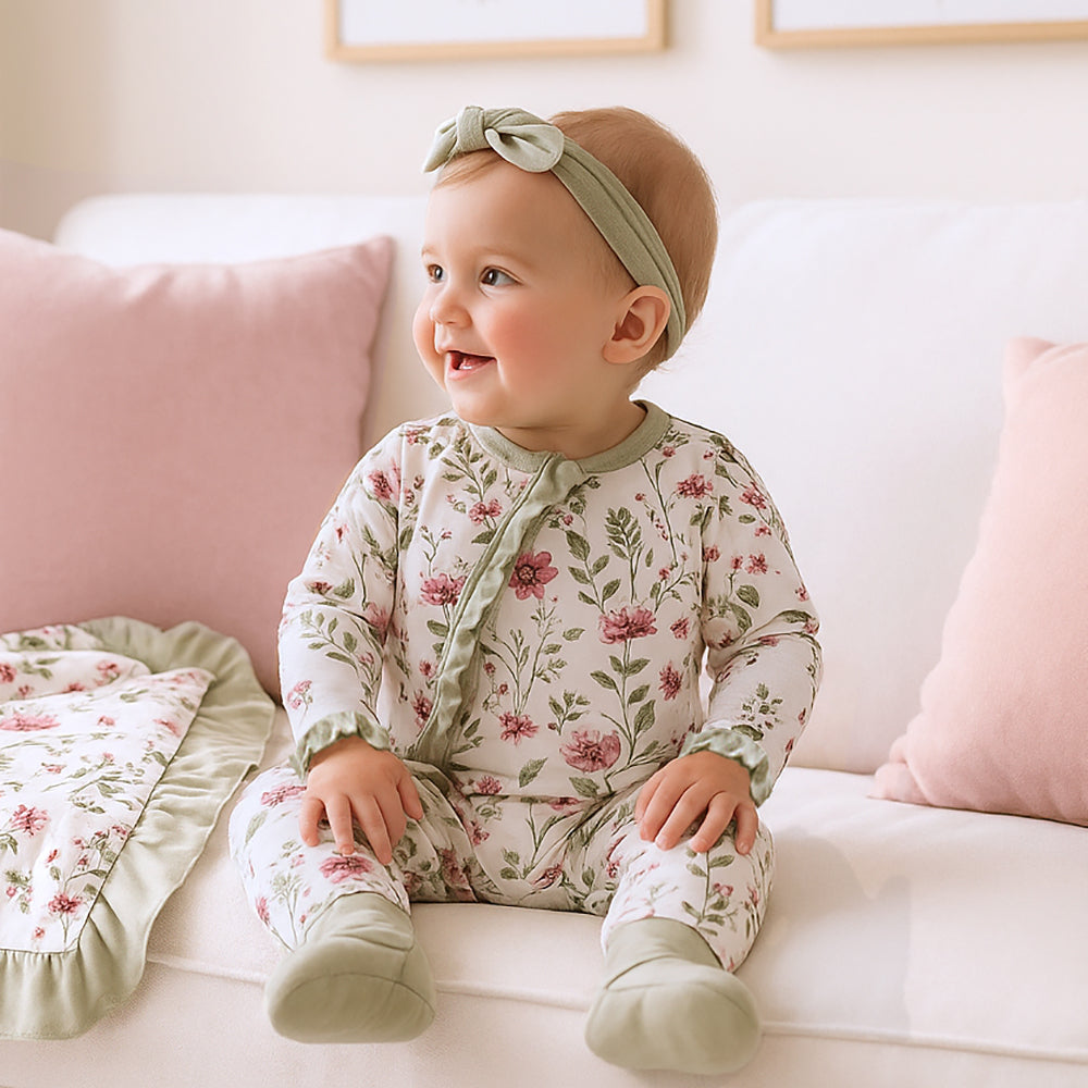 Pretty Petals Bamboo Zipper Romper - Mommy and Me