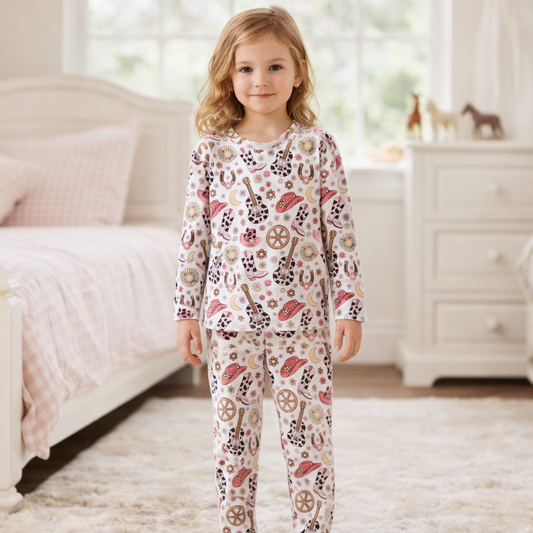 Cowgirl Cutie Girl's Bamboo Pajama Set