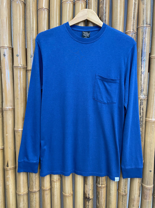 New Men's Bamboo Viscose/Organic Cotton Long Sleeve T-Shirt with Pocket