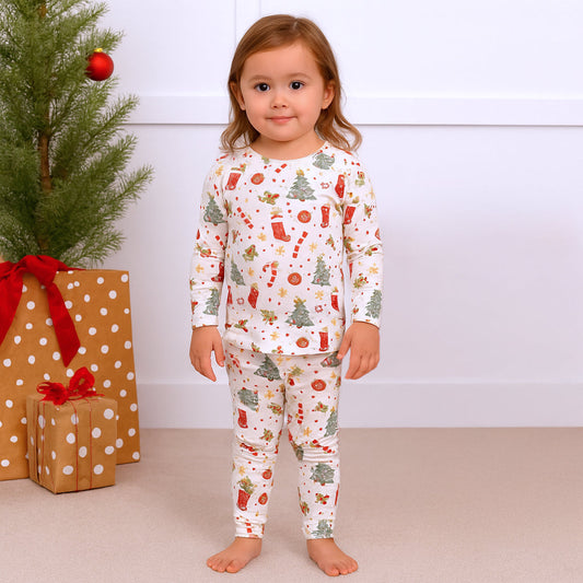 Kids’ Christmas Pajama Set – Soft Bamboo Holiday Sleepwear