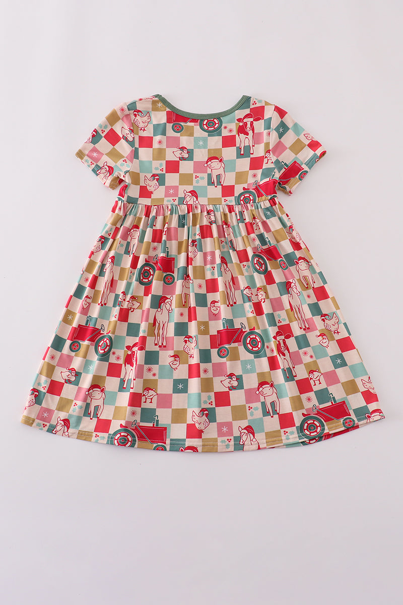 Checkered bamboo dress