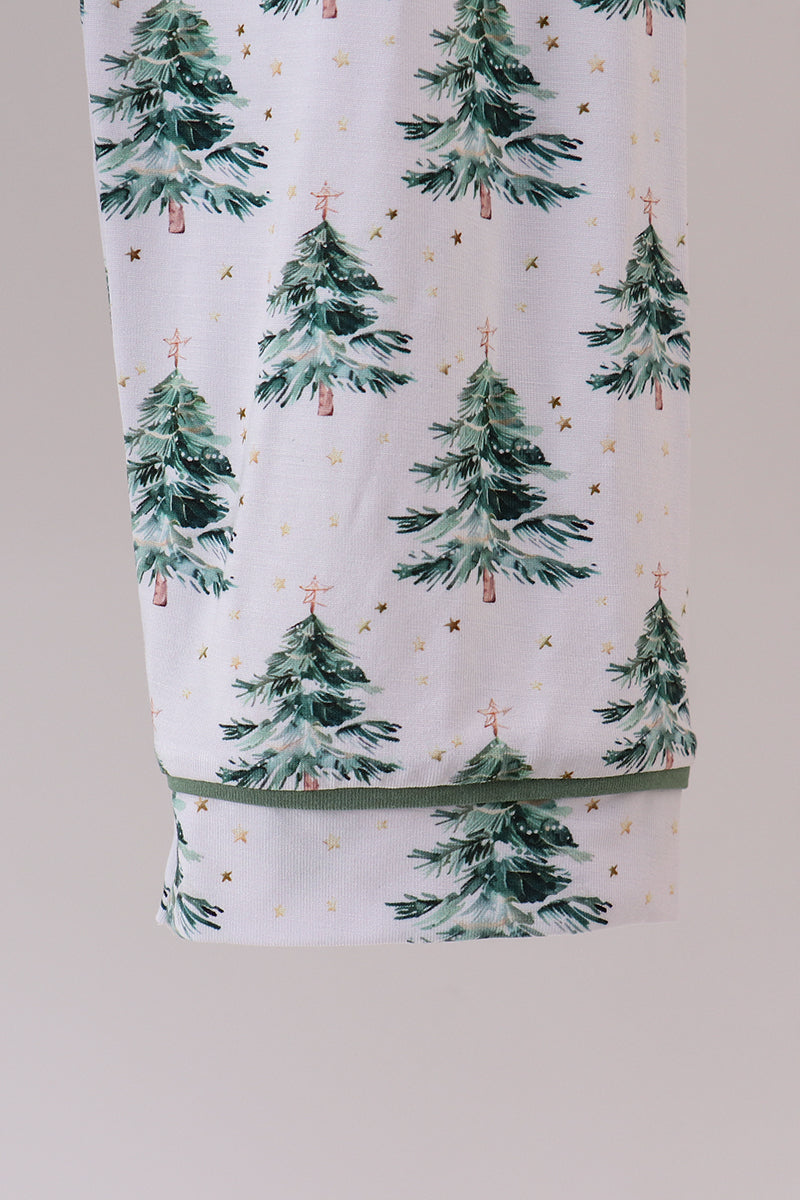 Green christmas tree bamboo mom&me pajama set