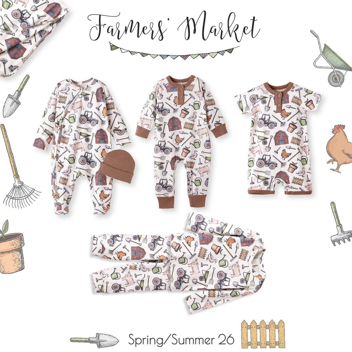 Farmer's Market Kids Bamboo Pajama Set