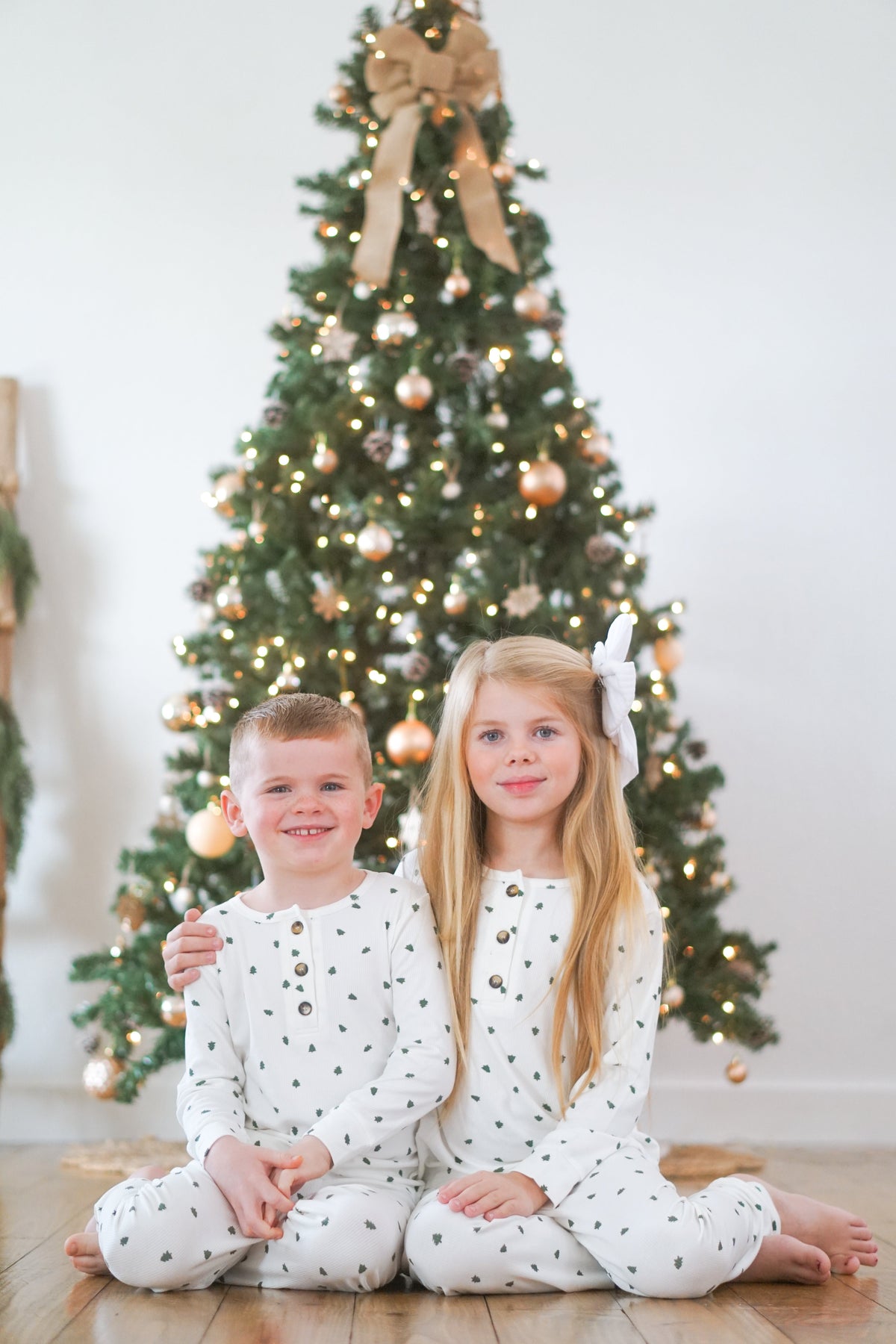 Tiny Trees Ribbed Bamboo 2pc Henley Pajamas