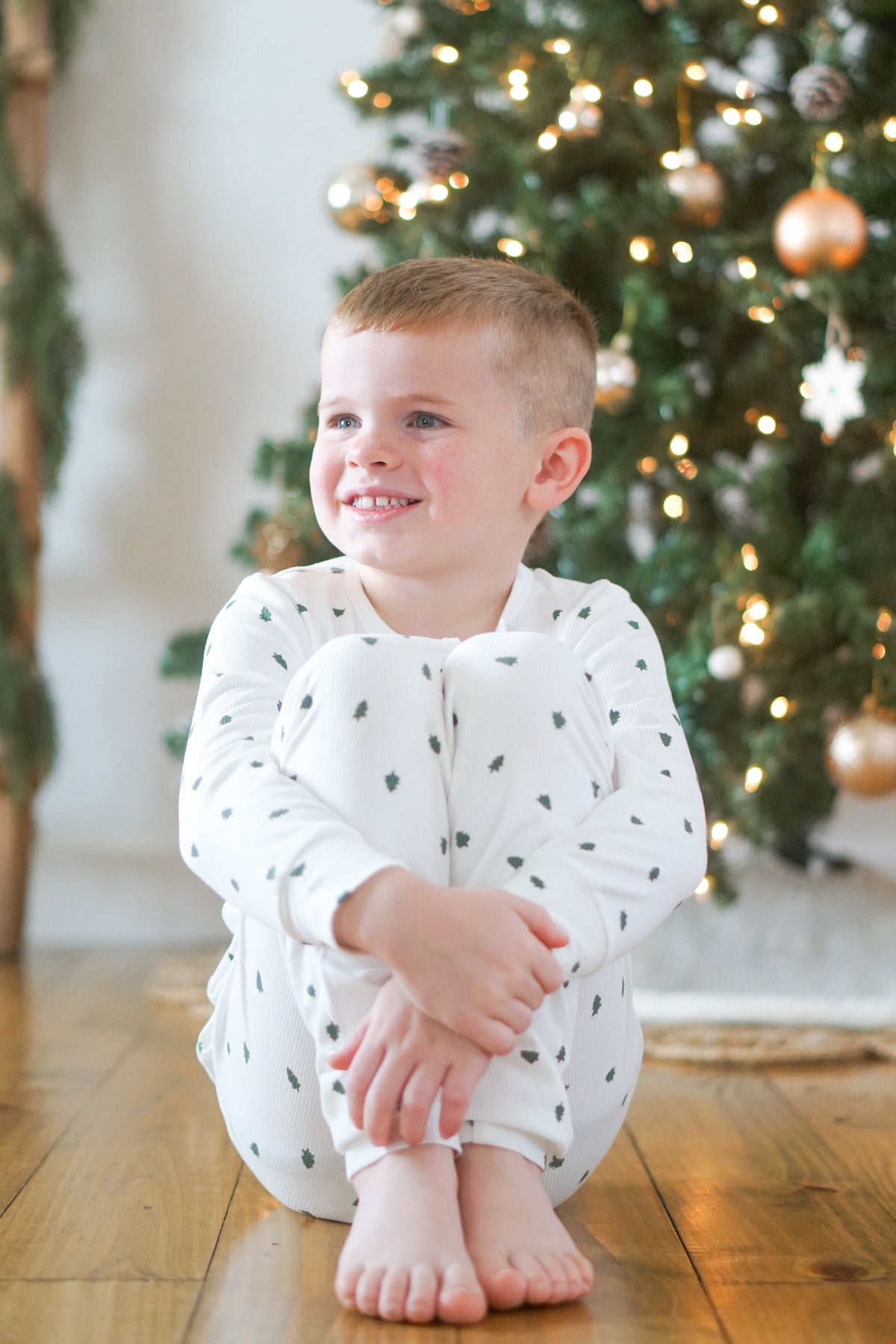 Tiny Trees Ribbed Bamboo 2pc Henley Pajamas
