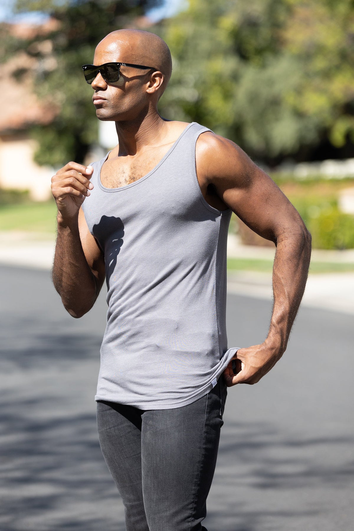 New Men's Bamboo Viscose/Organic Cotton Tank Top