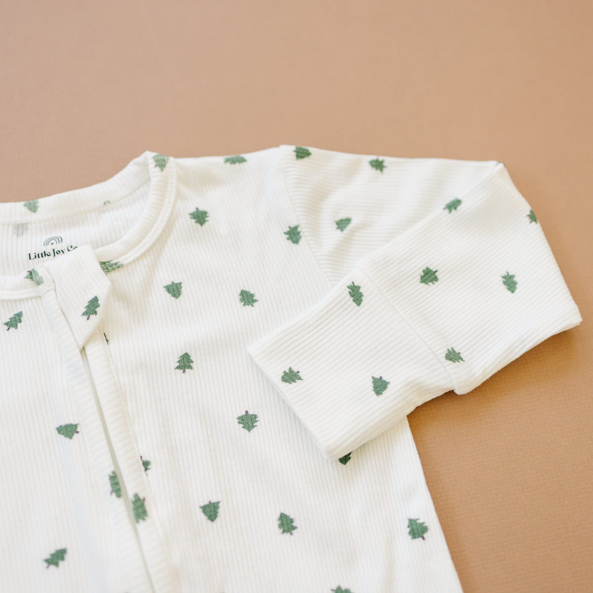 Tiny Trees Ribbed Bamboo Zippy Pajamas