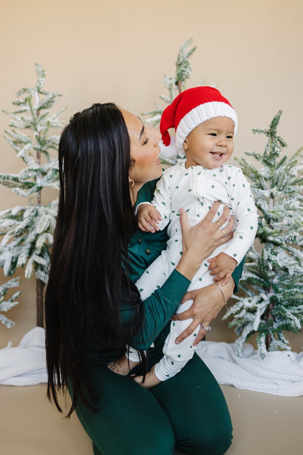 Women's Green Emerald Bamboo Christmas Pajamas