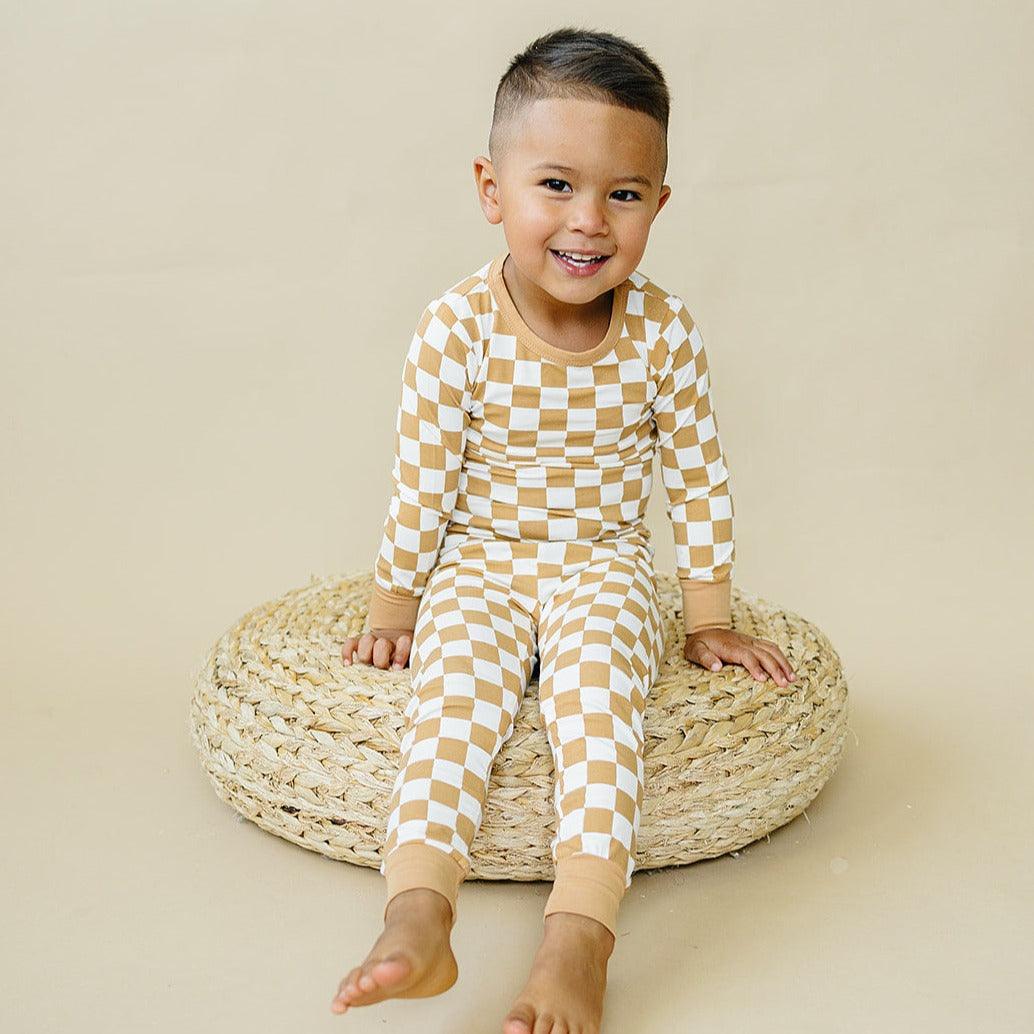 Golden Coast Check 2pc Bamboo Pajamas