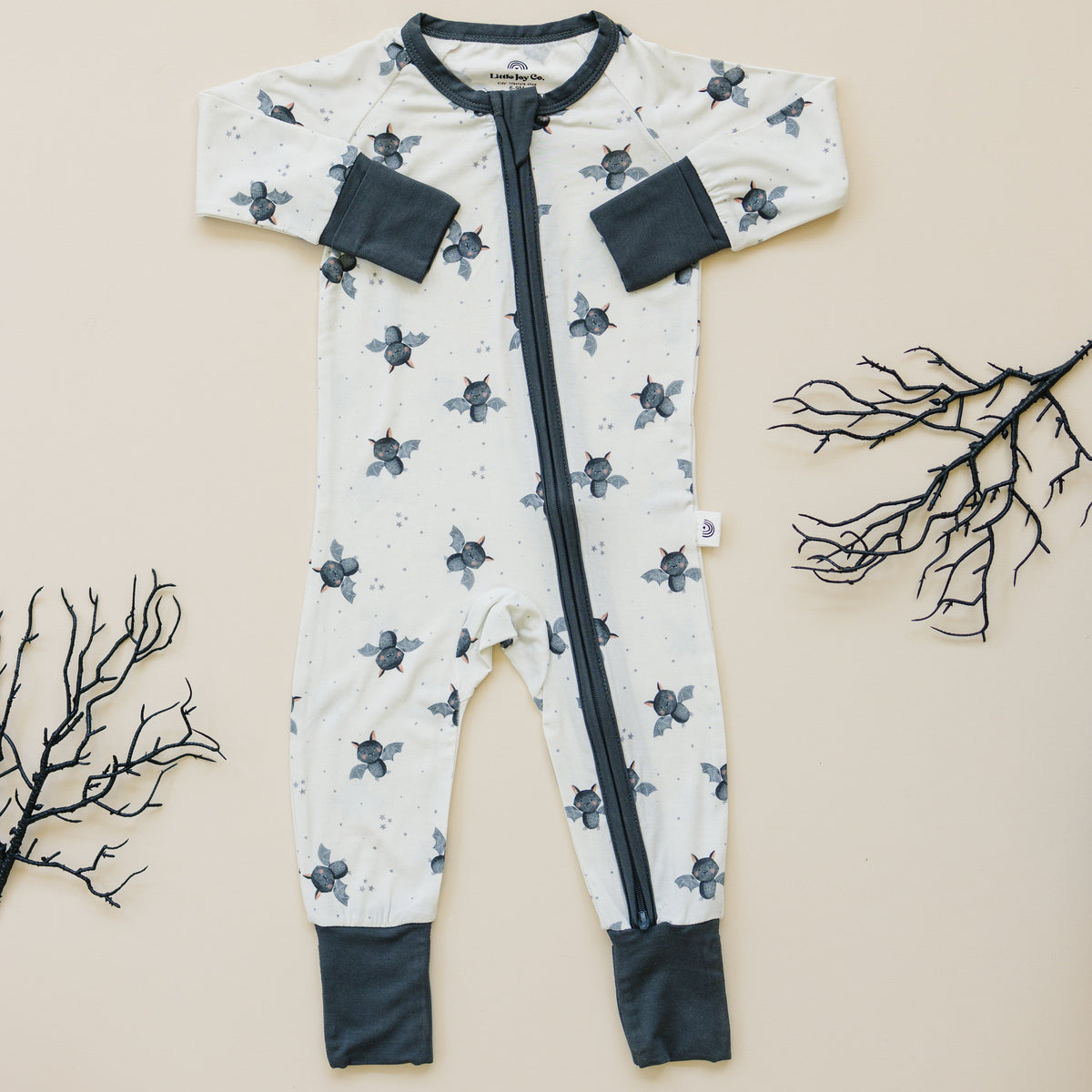 Batty for Bedtime Bamboo Zippy Romper *Newborn only
