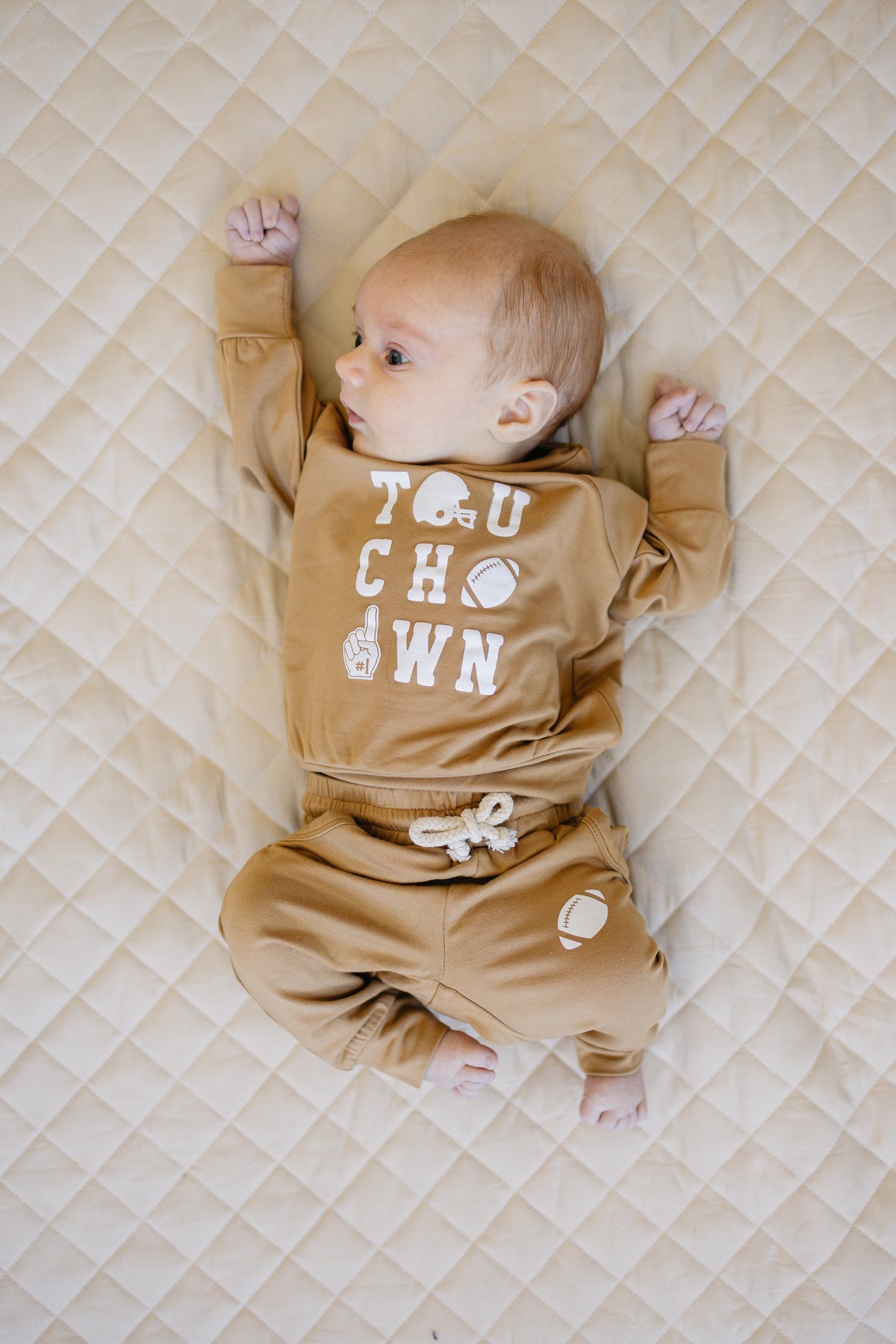 Touchdown Football Bamboo Crewneck & Jogger Set  *2T-5T left