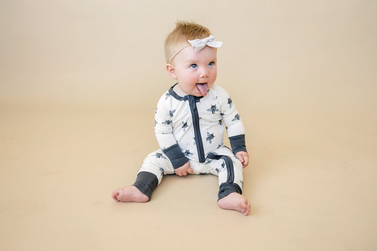 Batty for Bedtime Bamboo Zippy Romper *Newborn only