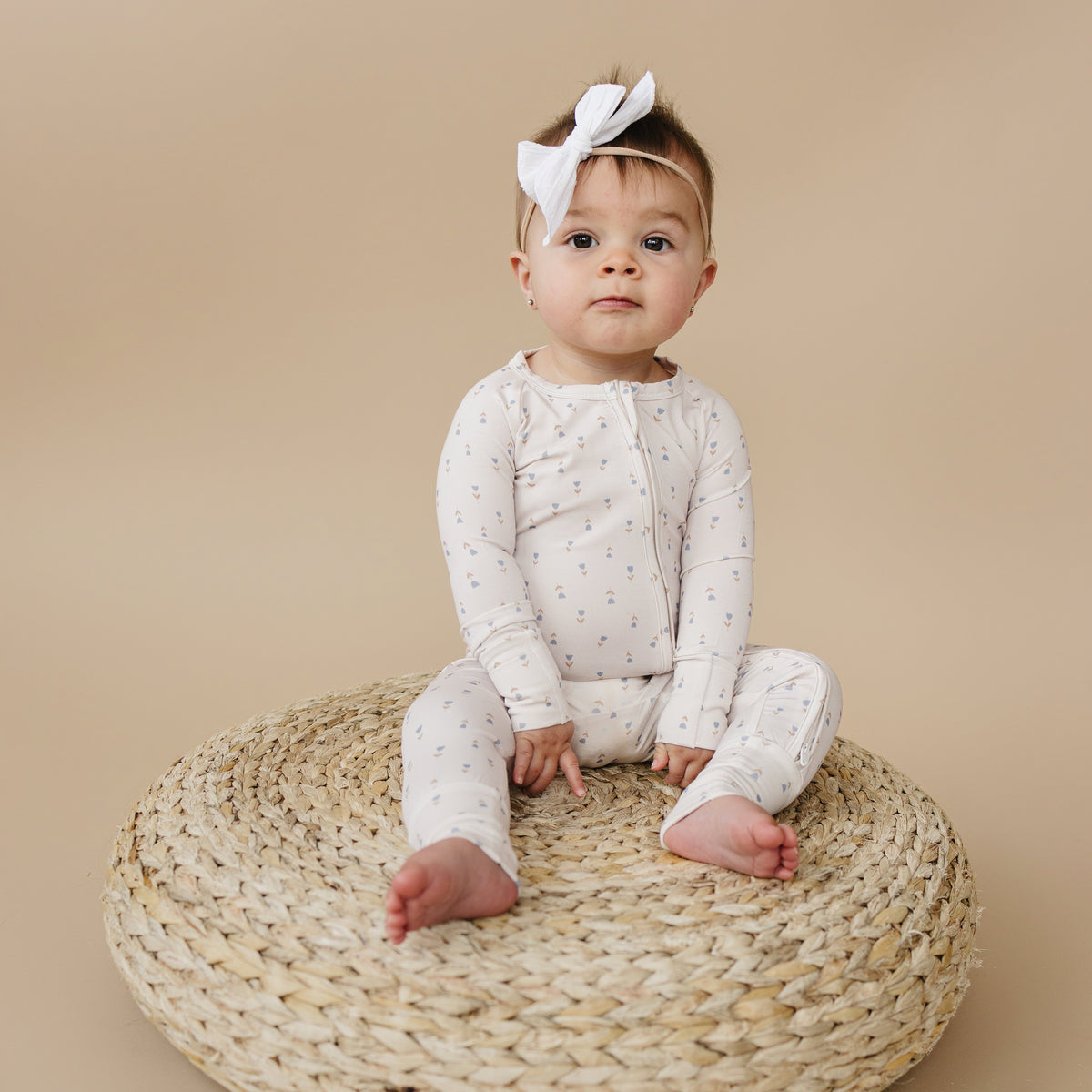 Tiny Tulips Bamboo Zippy Pajamas