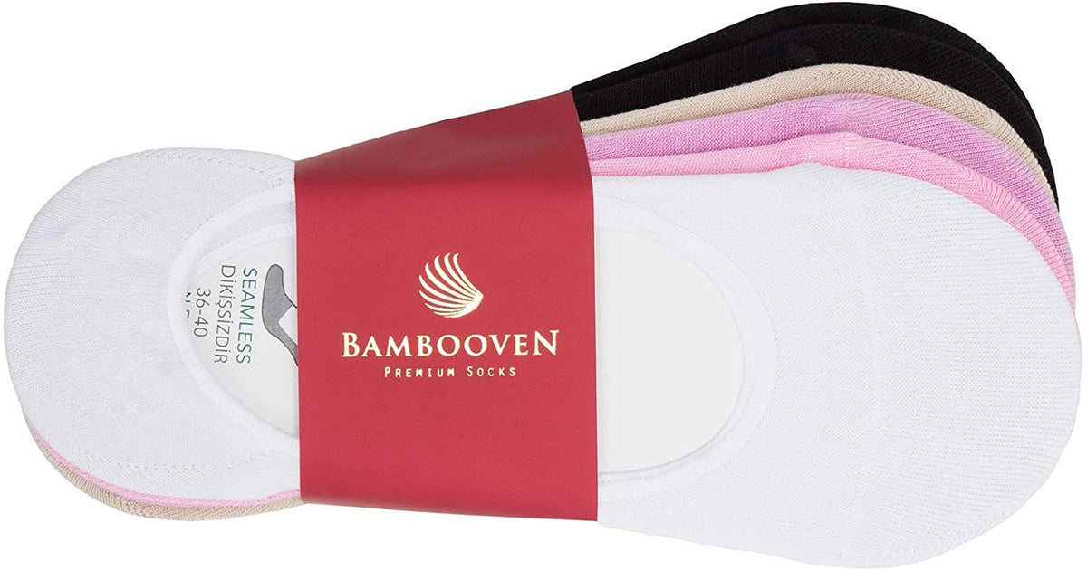 Women’s Bamboo No-Show Socks 6-Pack | Invisible, Breathable, Moisture-Wicking Socks - 612