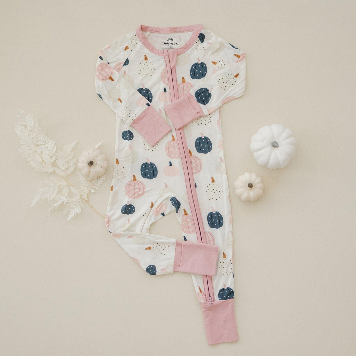 Pretty 'n Pumpkin Bamboo Zippy Romper