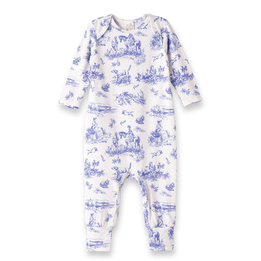 Baby Girl Toile de Jouy Bamboo Romper