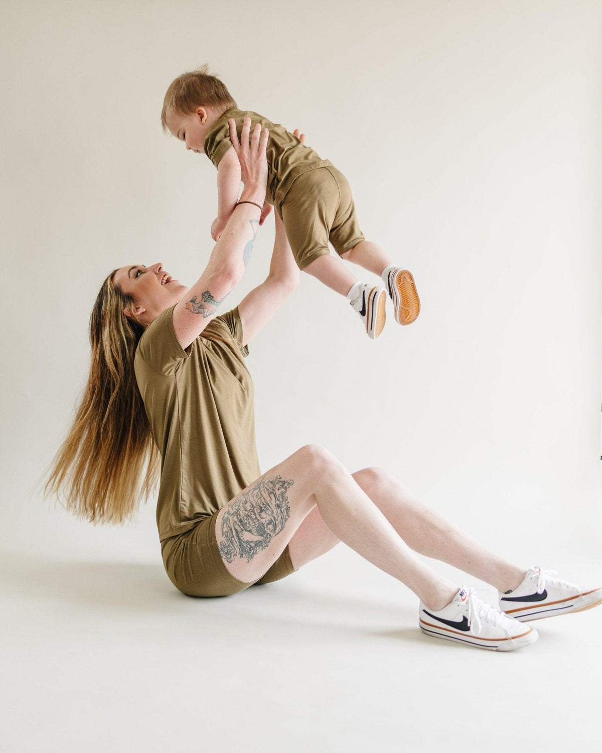 Women's Bamboo Tee & Bike Shorts - sold as separates